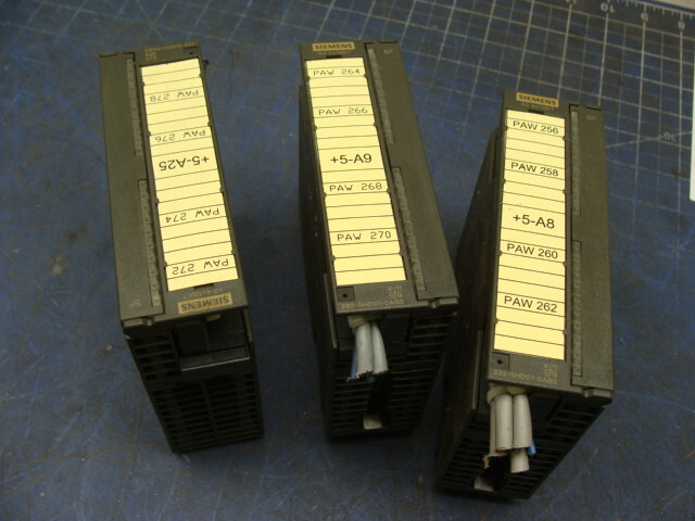 LOT OF 3 SIEMENS SIMATIC S7 ANALOG OUTPUT MODULES 6ES7 332-5HD01-0AB0