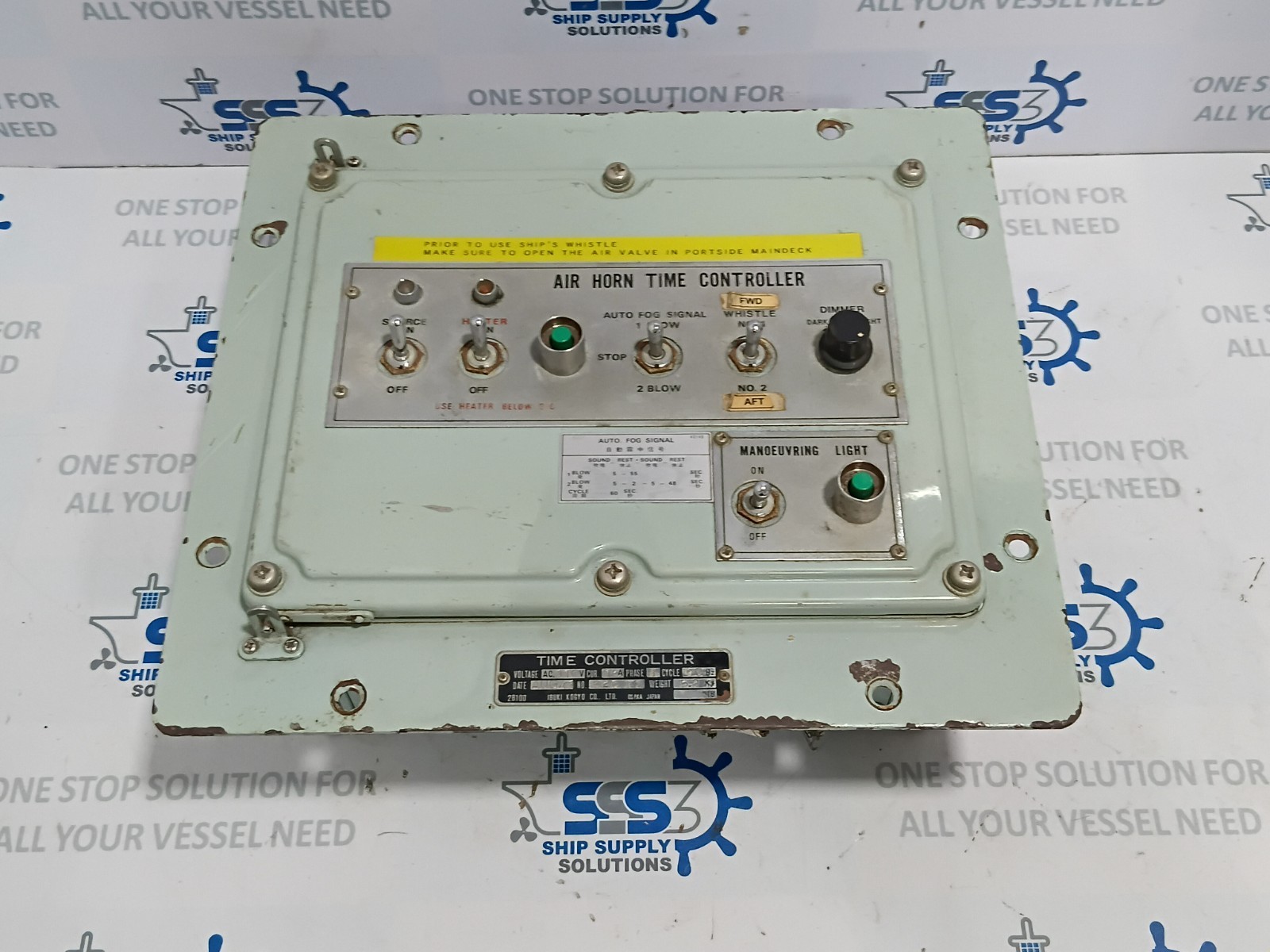 Ibuki Kogyo Air Horn Time Controller AC110V 15A 60Hz PHASE 1 52611