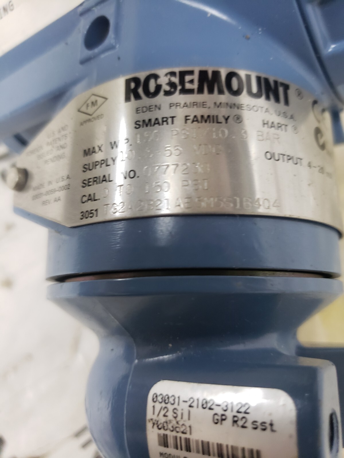 ROSEMOUNT 3051TG2AB21AE5M5S1B4Q4 TRANSMITTER