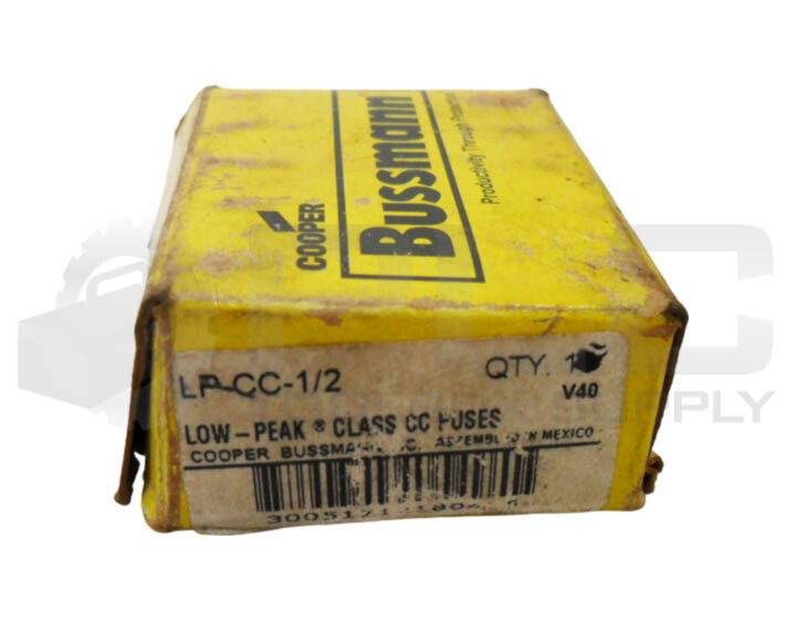 NEW BOX OF 8 BUSSMANN LP-CC-1/2 LOW PEAK FUSE 1/2A 600VAC *READ*