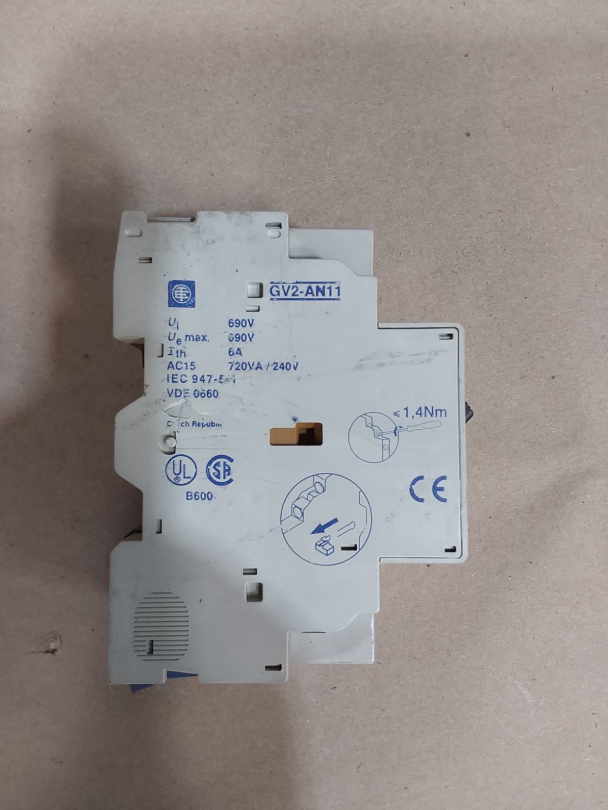 TELEMECANIQUE GV2-M08 CONTACTOR BREAKER W GV2-AN11