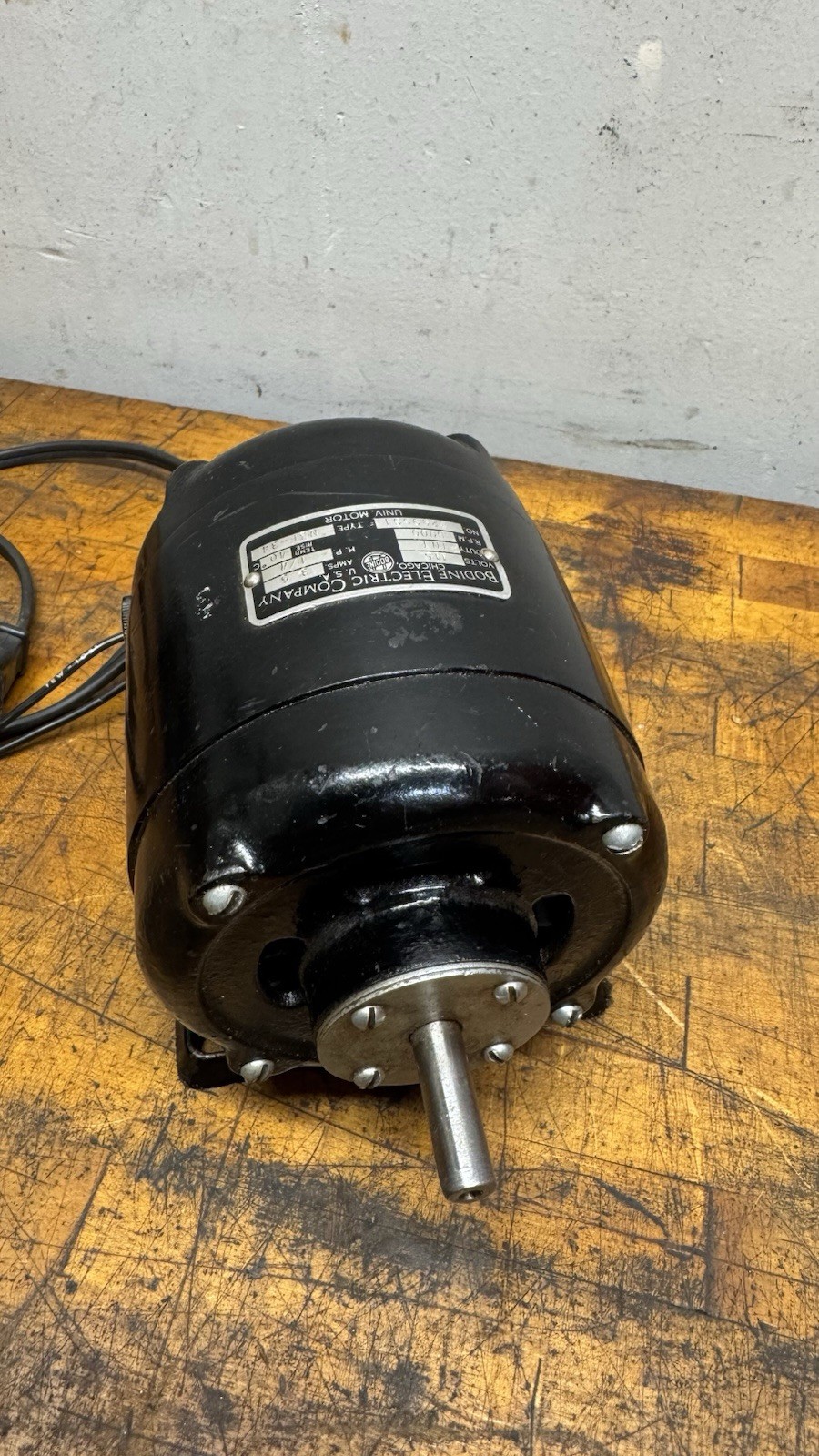 BODINE ELECTRIC Motor, INT 115V 1/4HP 5,000 RPM Made in USA