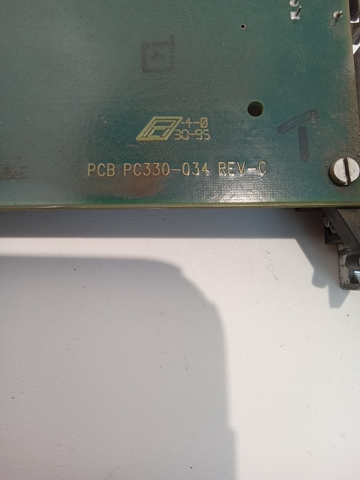 VAN DORN PCB 330-034 REV C OPERATOR INTERFACE