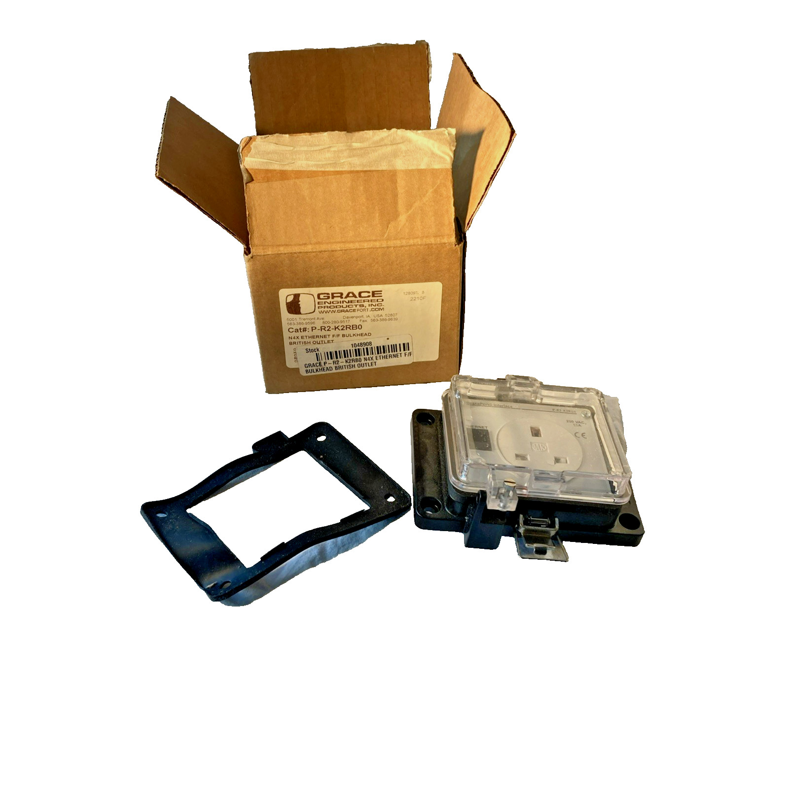 NEW GRACE P-R2-K2RB0 N4X ETHERNET F/F BULKHEAD BRITISH OUTLET