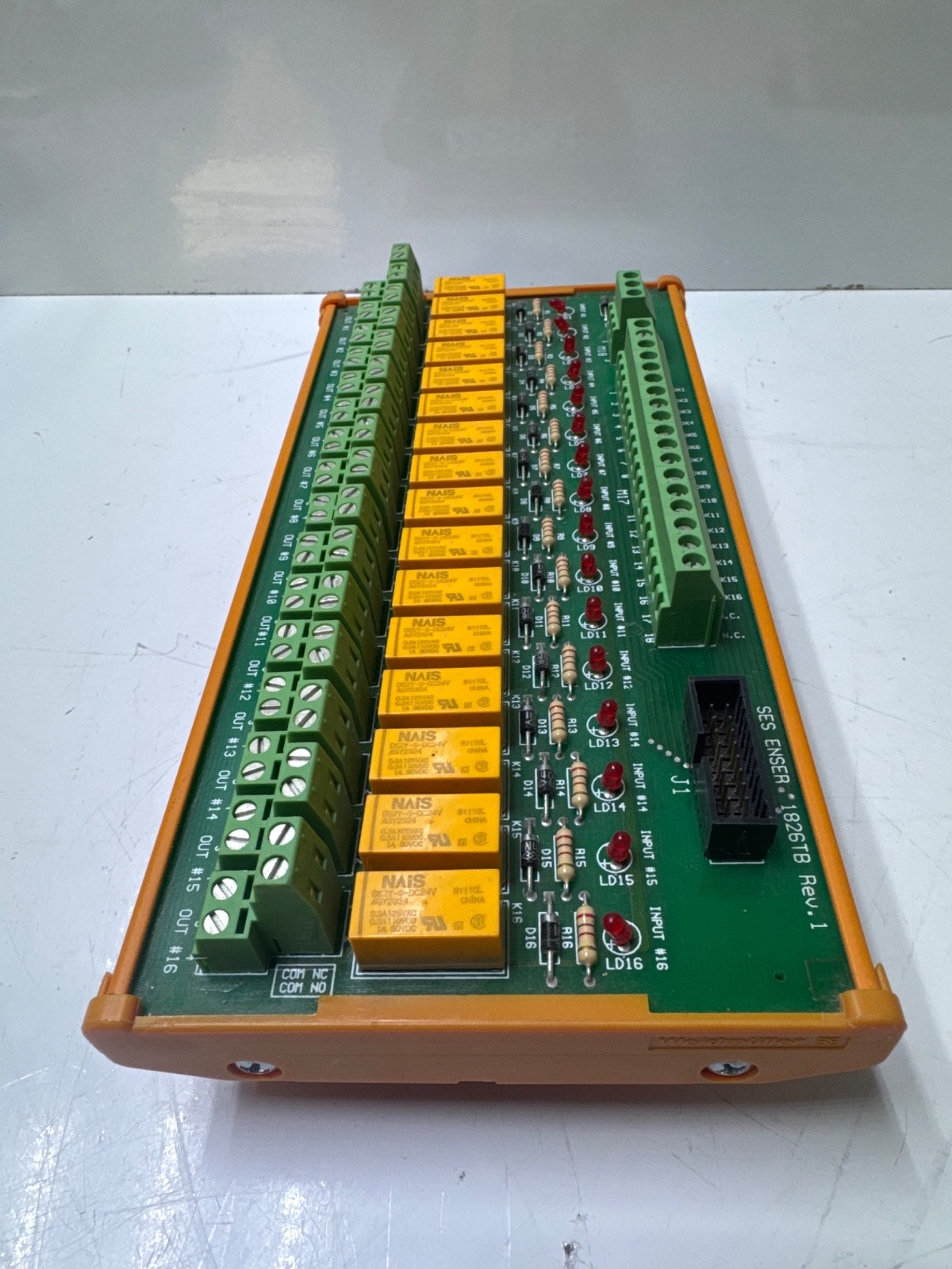 SES ENSER 1826TB Rev.1 16 channel relay card