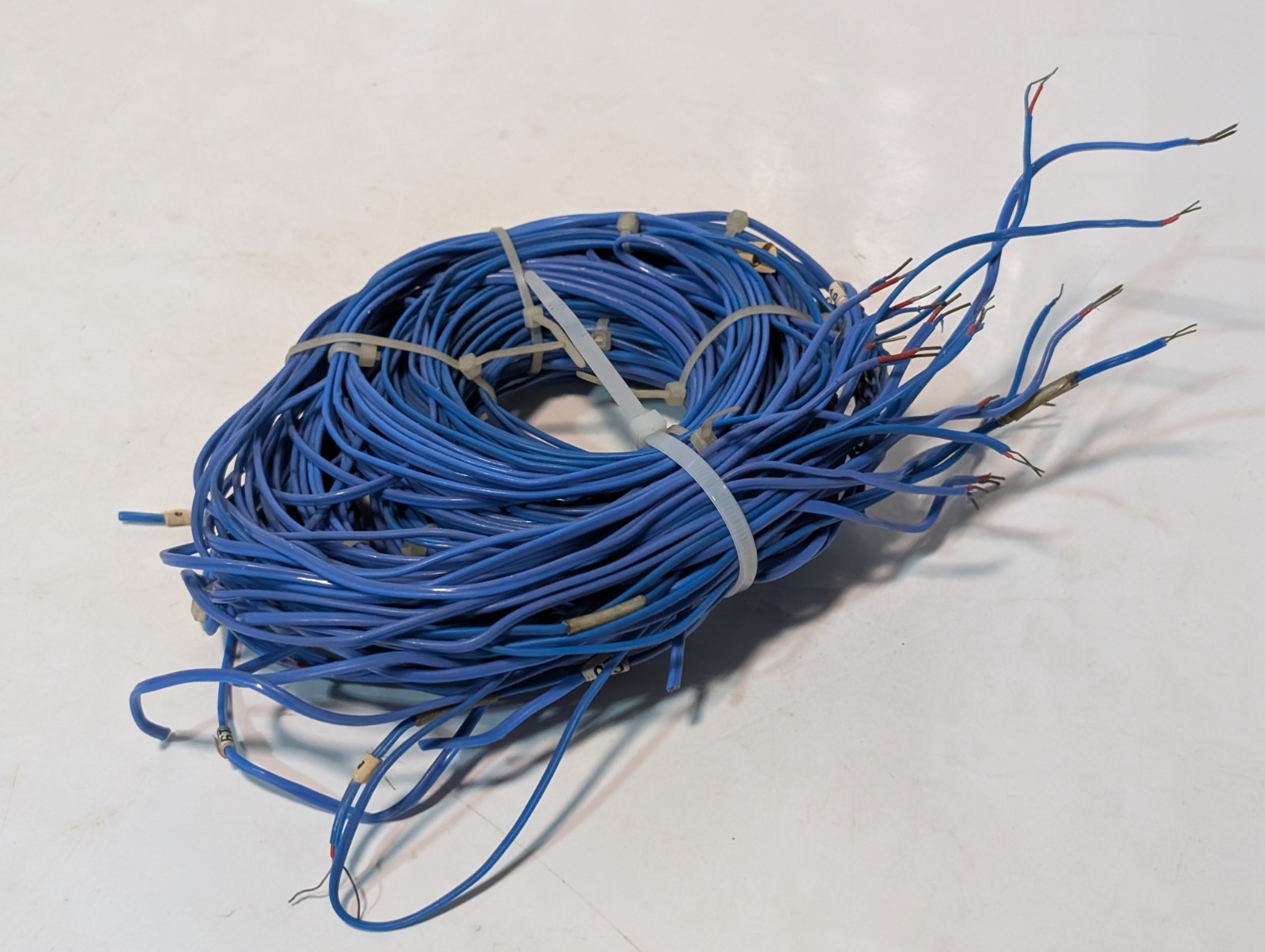 Omega Type T thermocouple connectors w/ extension wire lot, 2 large, 7 mini