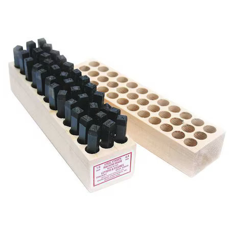 Young Bros Stamp Works 09361 Hand Stamp Kit, Letter/Number Set