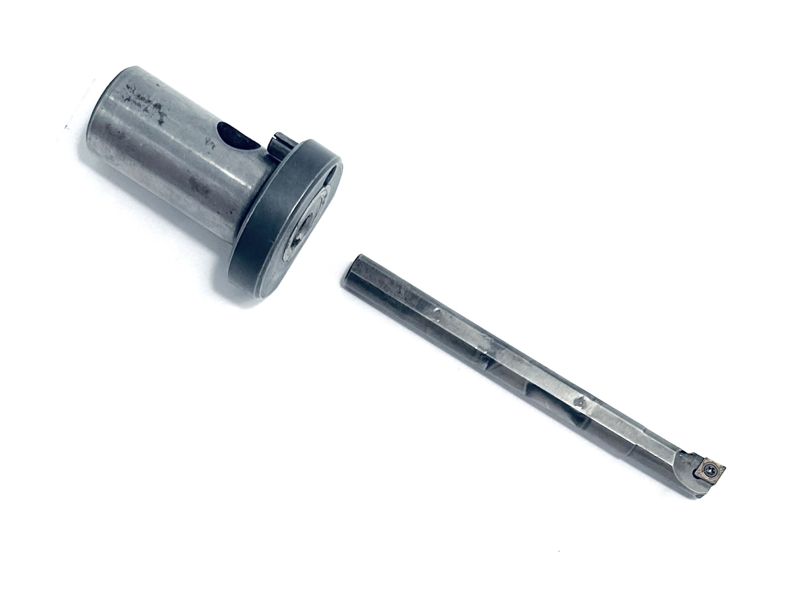 BORING TOOL HOLDER ADAPTER 1”Shank 3/8”Bore with 1/2” Coolant Thru Bar VERY GOOD