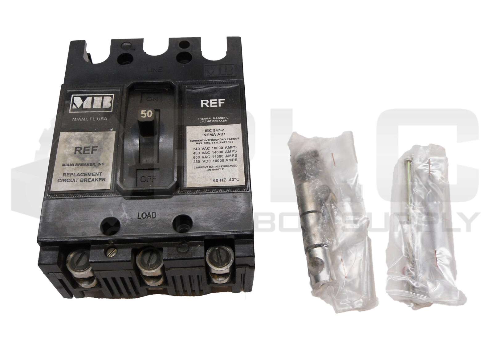 NEW MIAMI BREAKER REF3-B050 CIRCUIT BREAKER 50A 600VAC 250VDC 3 POLE