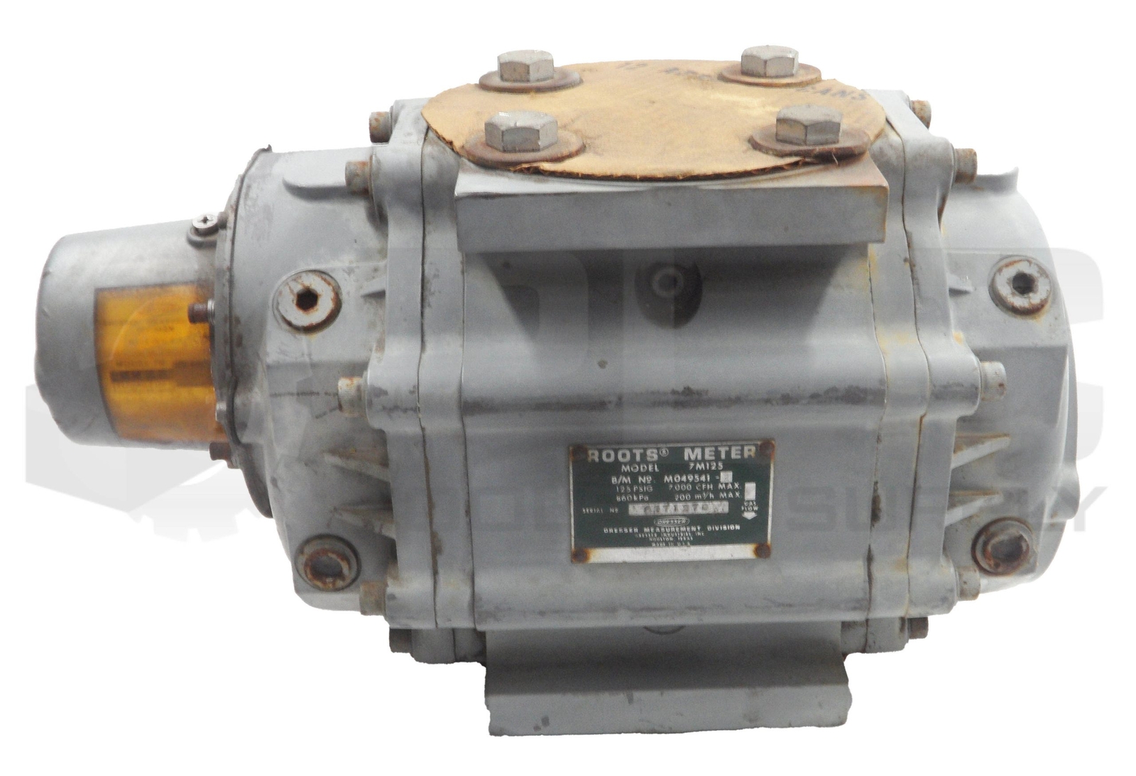 DRESSER ROOTS 7M125 ROTARY GAS METER M049541-2 125PSIG 860KPA 7000CFH 200M^3/H