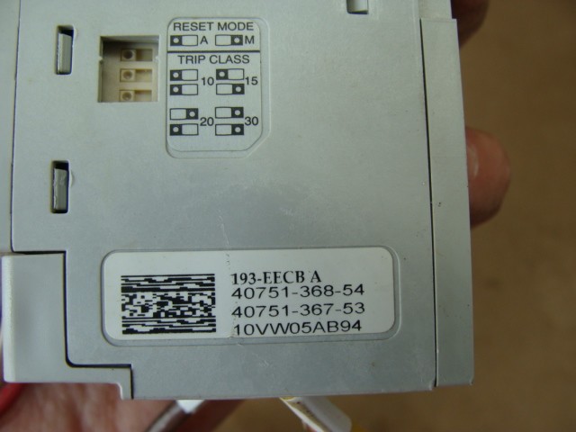 LOT OF 2 ALLEN BRADLEY CONTACTORS 100-C09*10 W/OVERLOAD RELAY 193-EECB