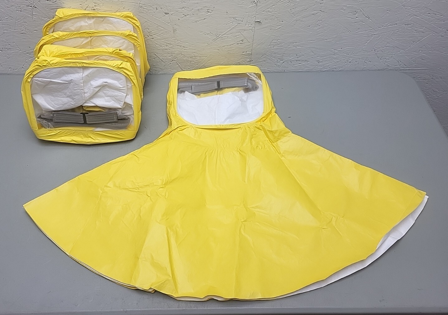 5 Pack Tychem AirBoss Loose Fitting PAPR Hood W/ Cape FlexAir PAPR System Yellow