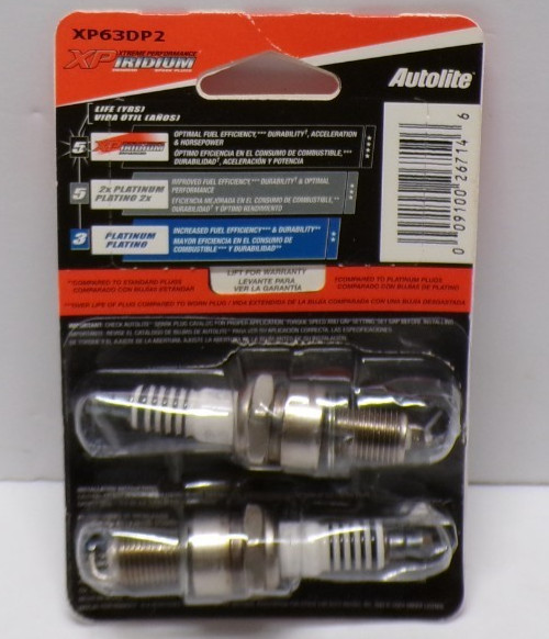 Autolite Spark Plugs XP63DP2 VJ1 23022012 Pack of 2