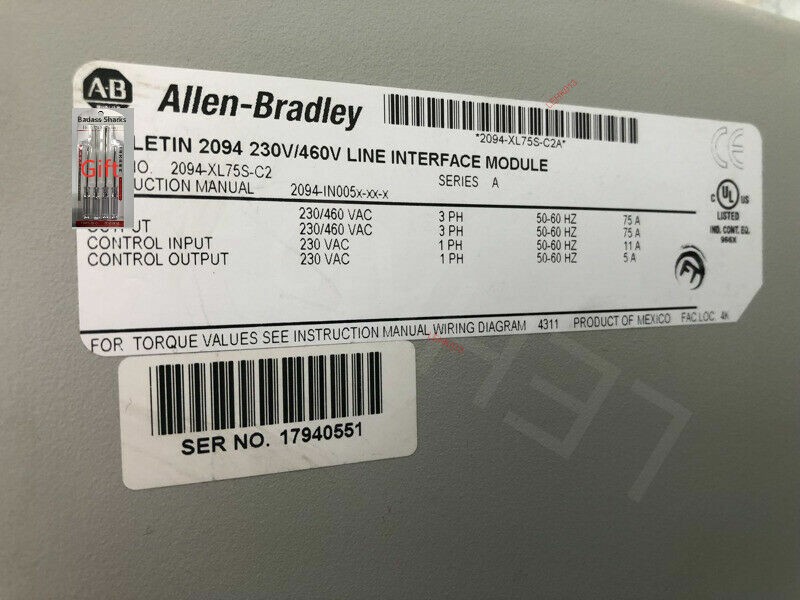AB 2094-XL75S-C2 90days warranty via DHL or FedEx