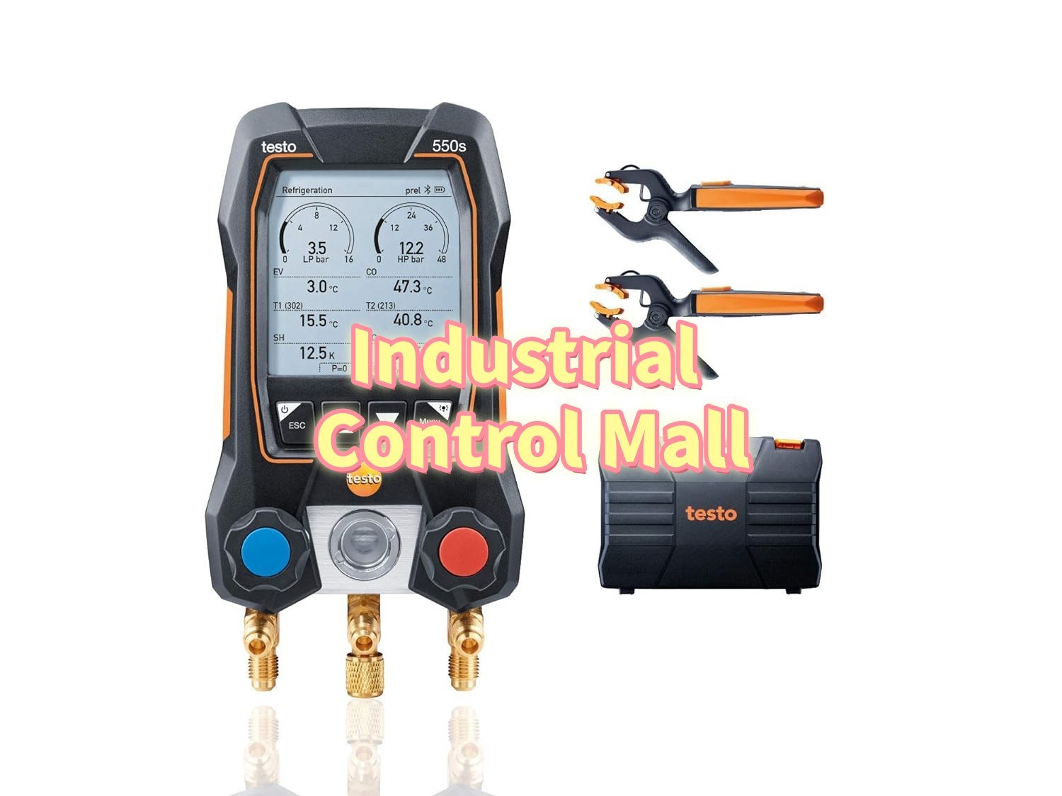 Testo 550s SMART KIT 2-Valve Digital Manifold/Wireless Temp Probe Free Shipping#