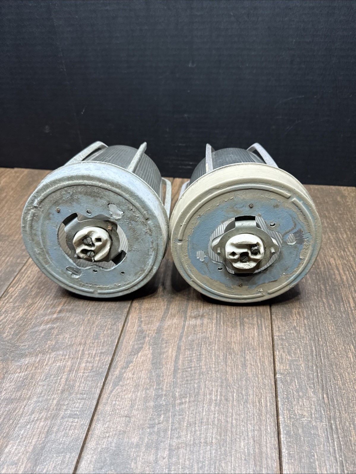 UNBRANDED INDUSTRIAL EXPLOSION PROOF CAGED RIBBED GLOBE LIGHTS Lot Of 2