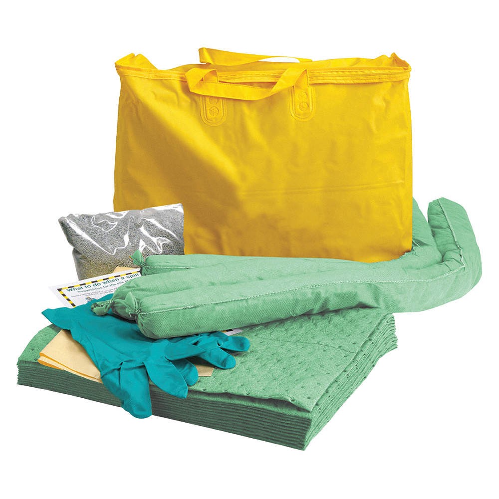 CONDOR 436M94 Spill Kit,Bag,Chemical, Hazmat,5 gal. 436M94