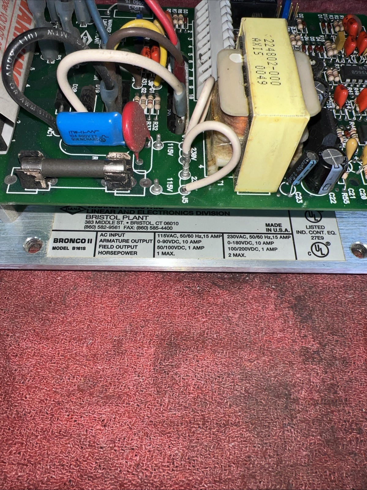 WARNER ELECTRIC B161S 230VAC
