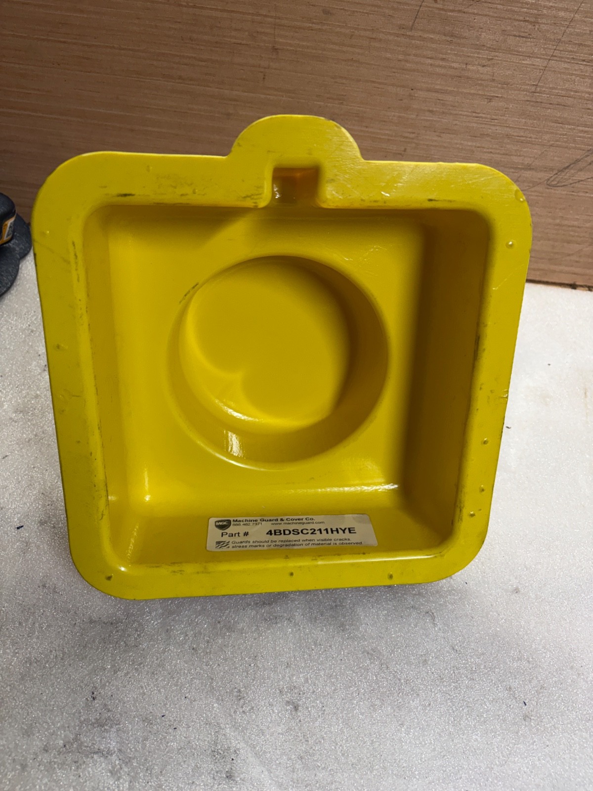 Machine Guard & Cover Co. Part no. 4BDSC211HYE flanged Saftey cover