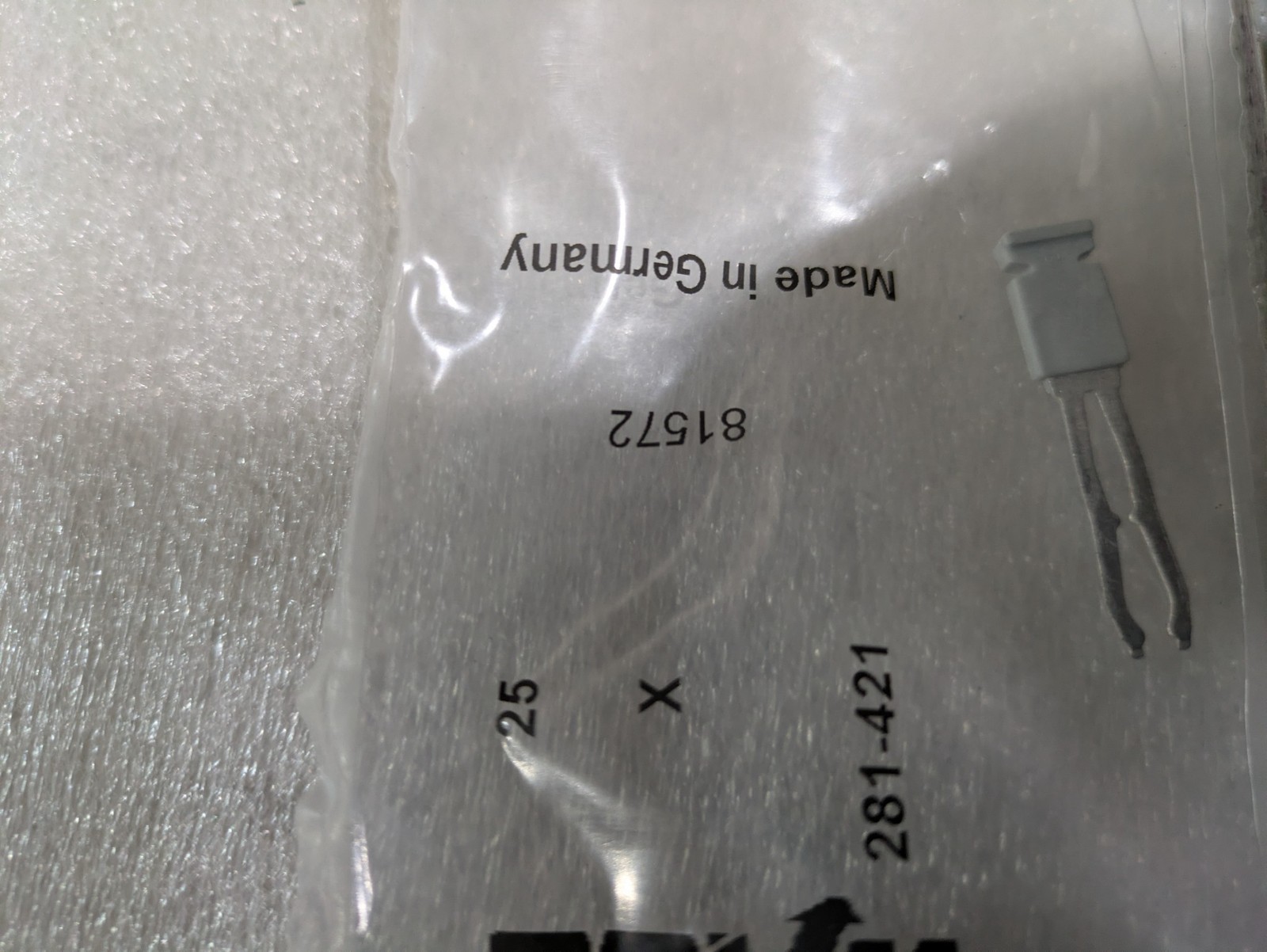 Wago 281-421 Contact Block Vertical Bridge Pack of 25 500V DIN Rail Industrial