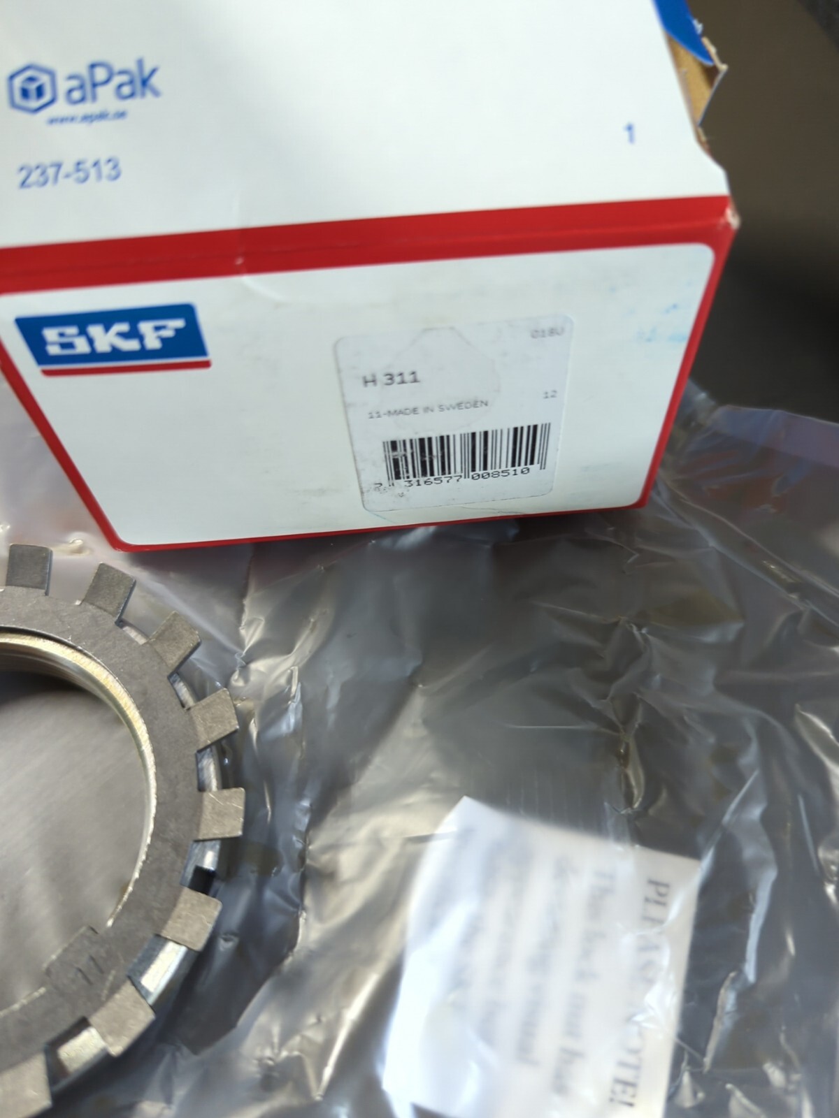 SKF H311 Adapter Sleeve for shaft diameter 50mm; 45mm long with M55x2 thread