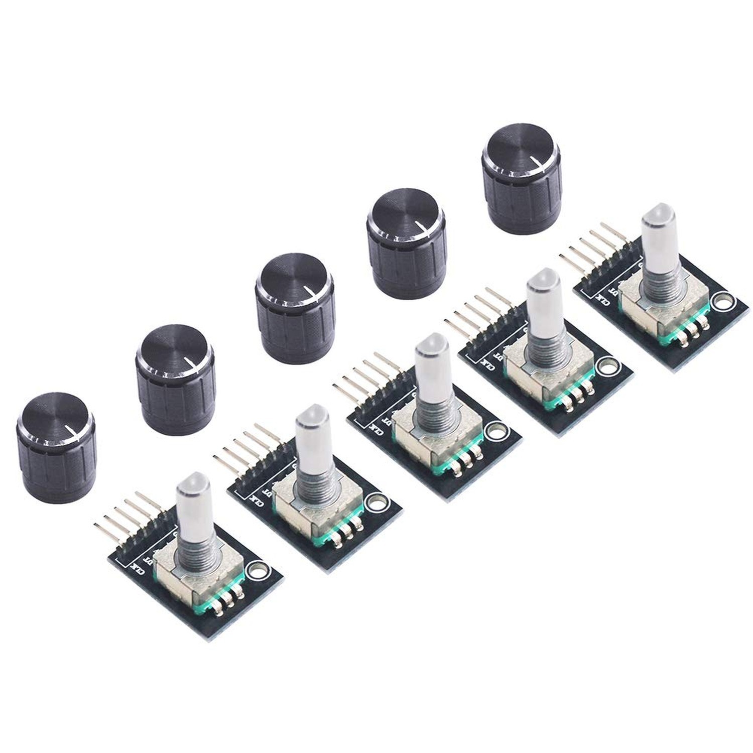 5pcs 360 Degree Rotary Encoder Module KY-040 Brick Sensor Development Board w…