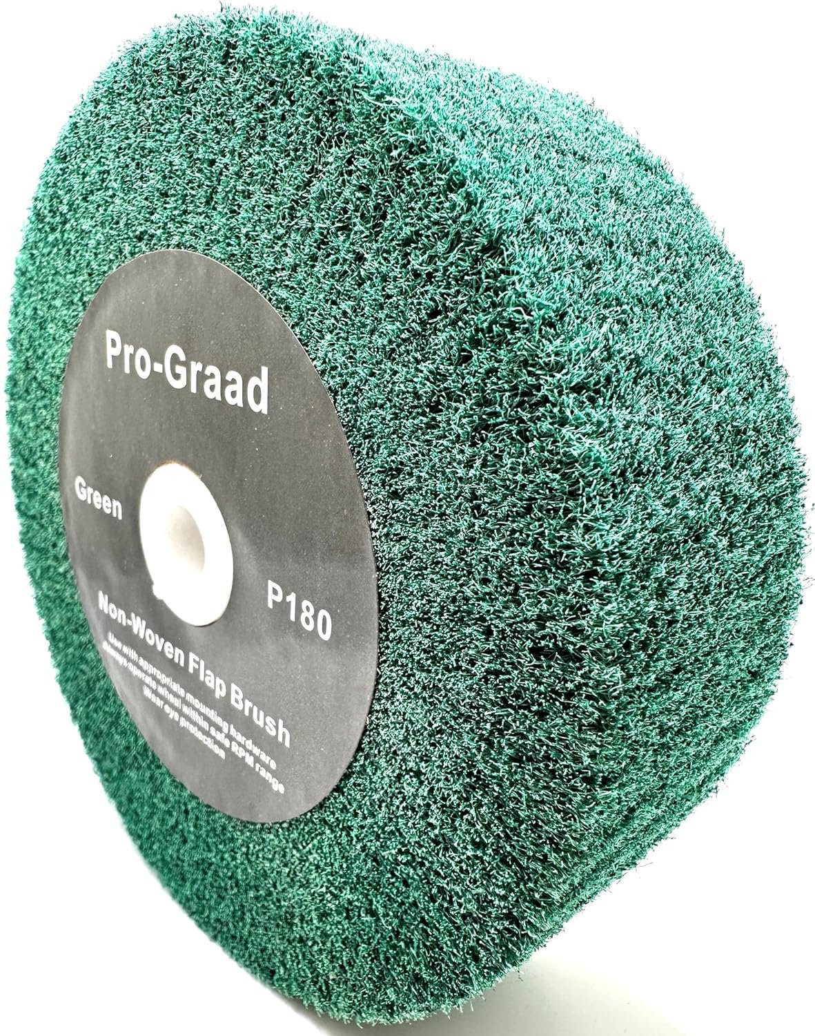 Pro-Graad 6” x 2” Green 180 Grit Non-Woven Bench Grinder Polishing Burnishing…