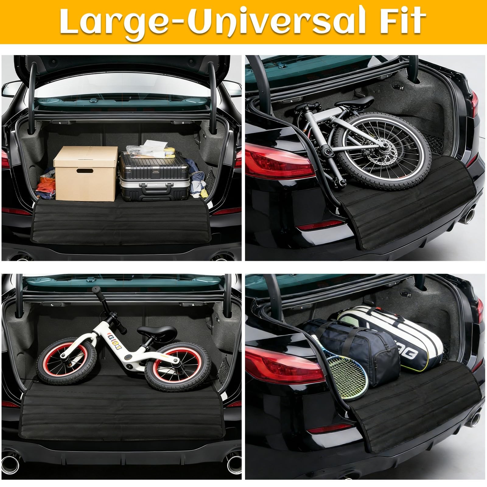 Universal Rear Bumper Guard for Cars, 38 x 25 inches Foldable Rear Bumper Pro…