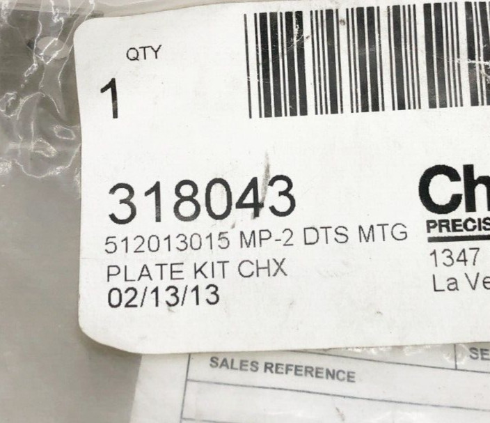 New Chromalox 318043 Plate Kit CHX 512013015 MP-2 DTS MTG – Missing Hardware