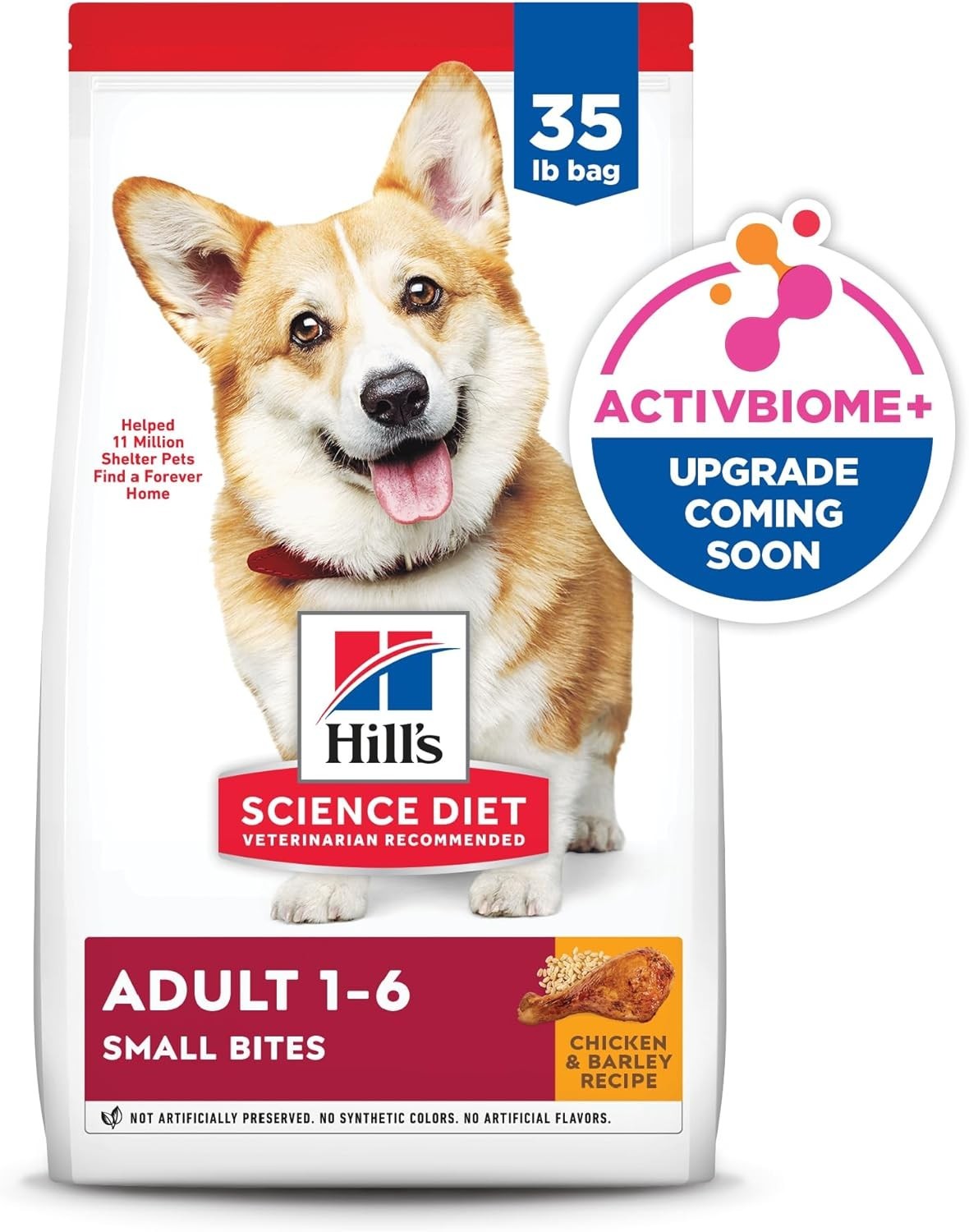 Hill’s Science Diet Adult 1-6 Small Bites Dry Dog Food, Chicken & Barley, 35 lb.