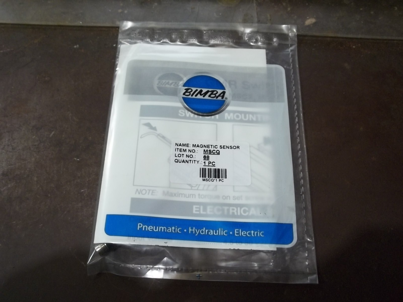 NEW IN PKG BIMBA MSCQ MAGNETIC REED SWITCH STRAIGHT ROUND (179-4)
