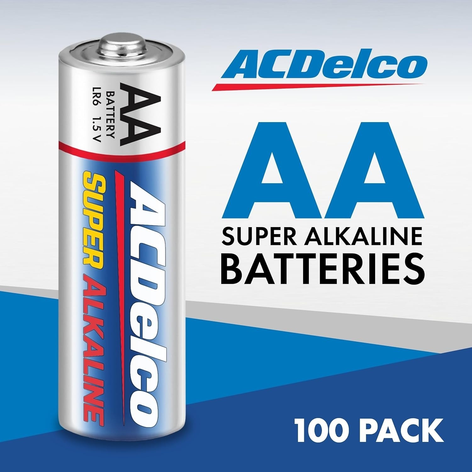 100 Count AA Batteries, Maximum Power Super Alkaline Battery, Long Lasting Power