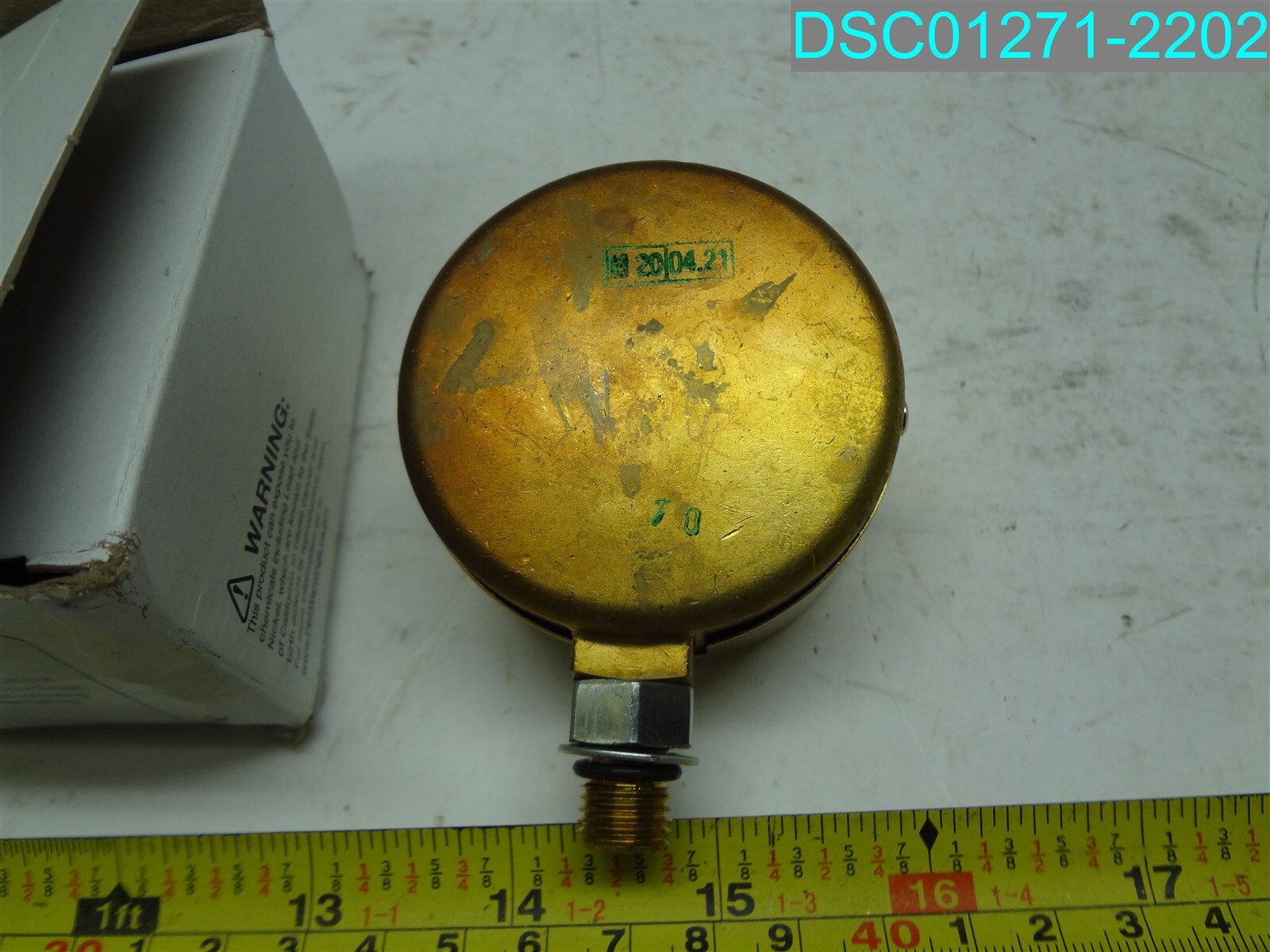 NOSHOK 25-300-SST-70-KG/CM2 BRASS CASE GAUGE 0.8MM