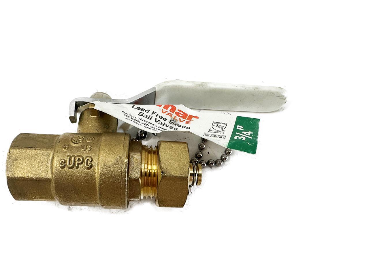 Jomar Valve LF Brass Cap and Chain Valve 100-654G NEW FREE FAST SHIP