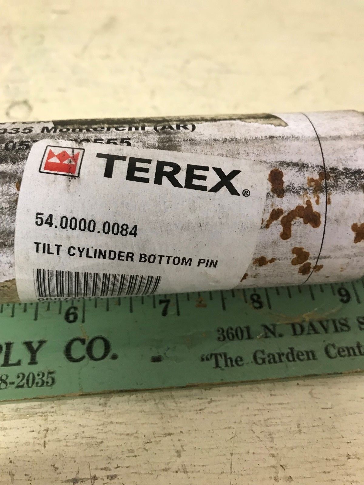 TEREX 54.0000.0084 BOTTOM TILT CYLINDER PIN FOR TX5119M / TX51-19M FORK LIFT