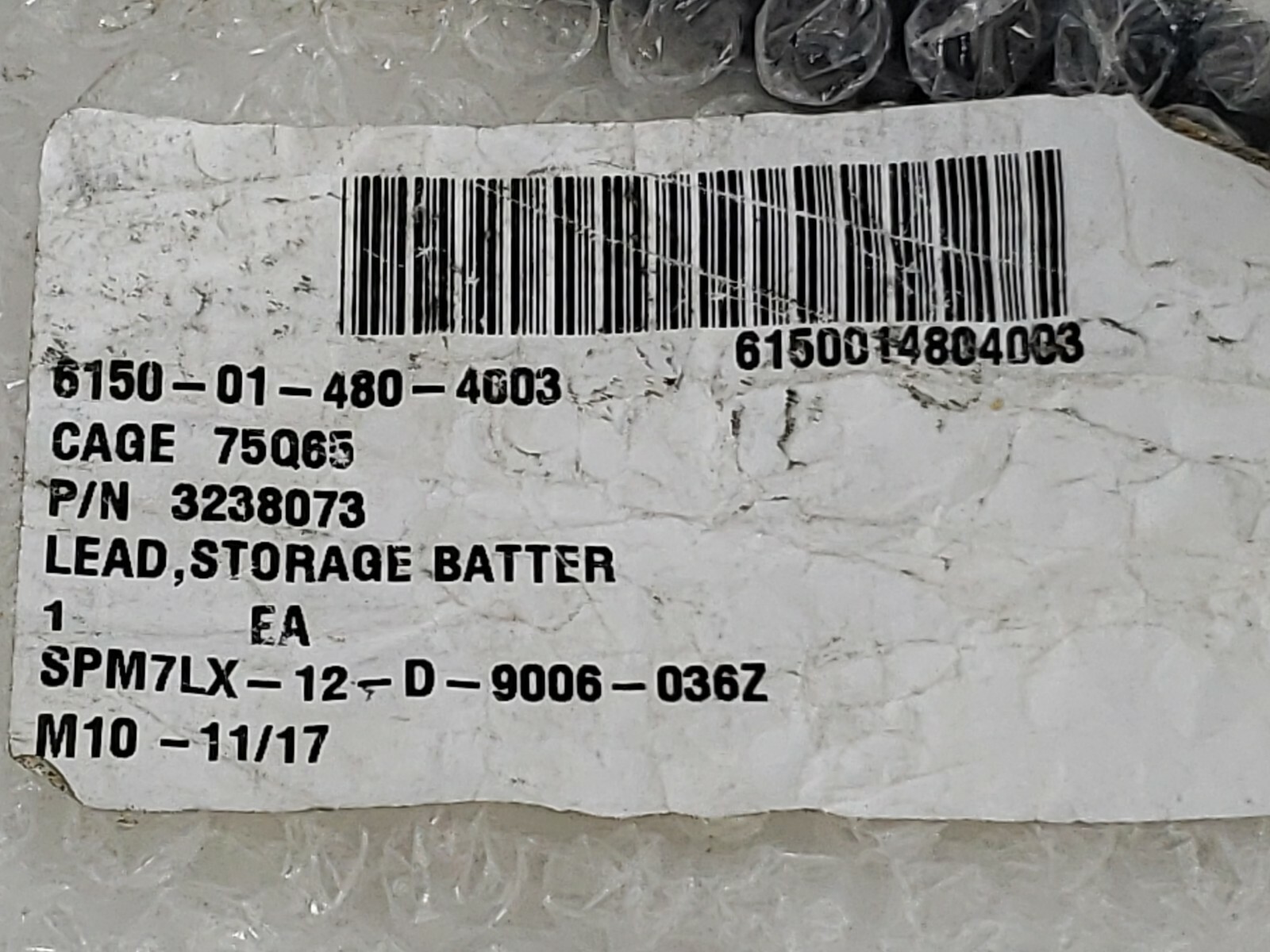 Military Surplus 3238073 Lead, Storage Batter NSN 6150014804003 Welding Cable