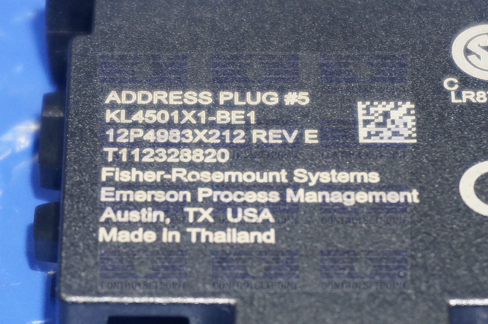 EMERSON DELTAV KL4501X1-BE1 ADDRESS PLUG #5 KL4501X1BE1 12P4983