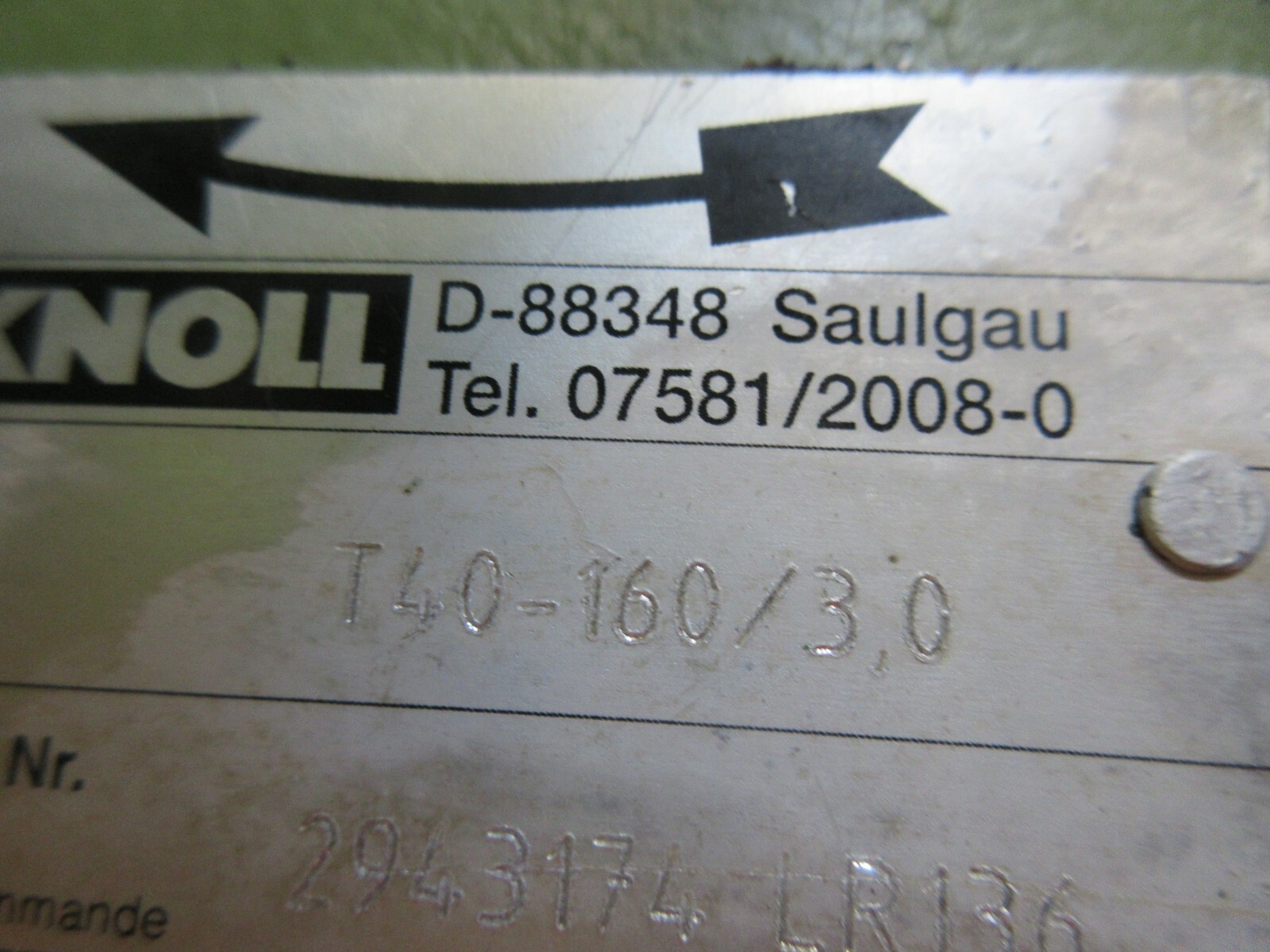 KNOLL COOLANT PUMP MOTOR T40-160/30 2943174 LR136 AF 100L/2C-11 3695743-4