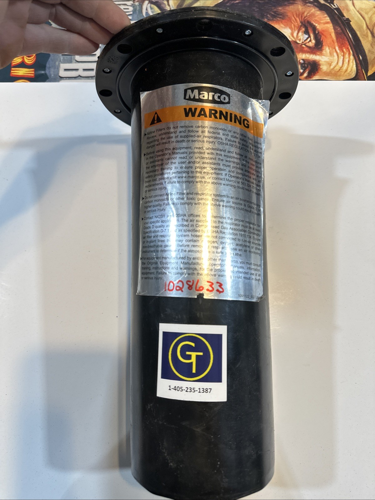 SEALED NEW MARCO 1028633 AIRLINE FILTER CARTRIDGE NO FLANGE