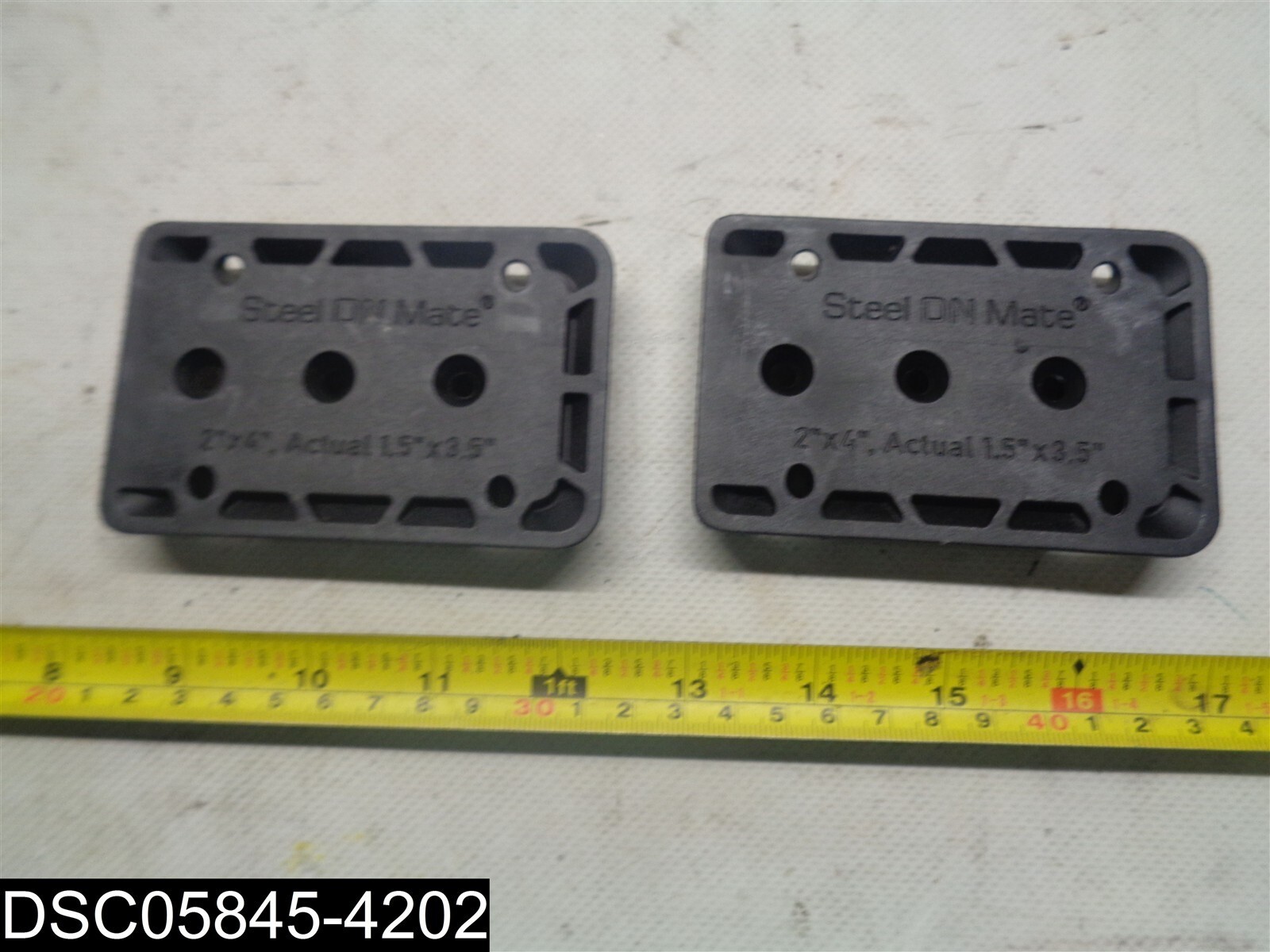 Qty=2: Steel DN Mate 2″ X 4″ Bracket Actual Size 1.5″ x 3.5″