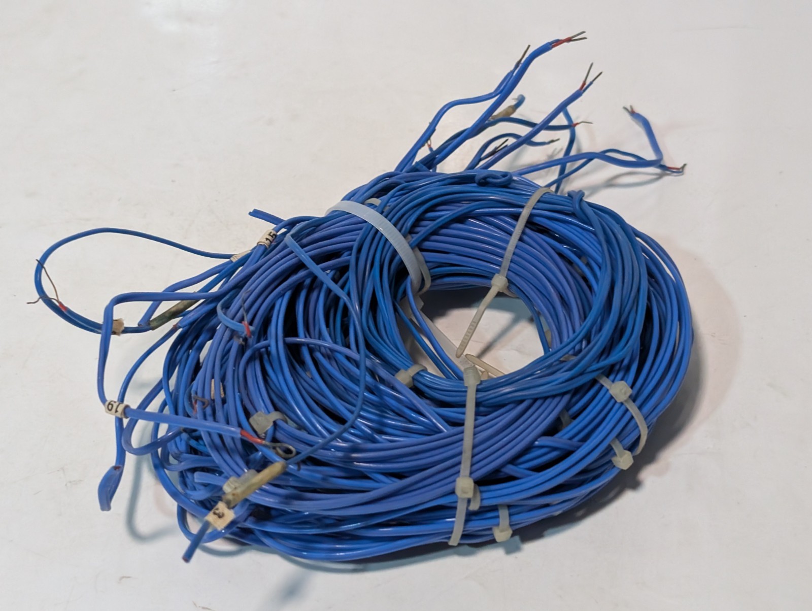 Omega Type T thermocouple connectors w/ extension wire lot, 2 large, 7 mini