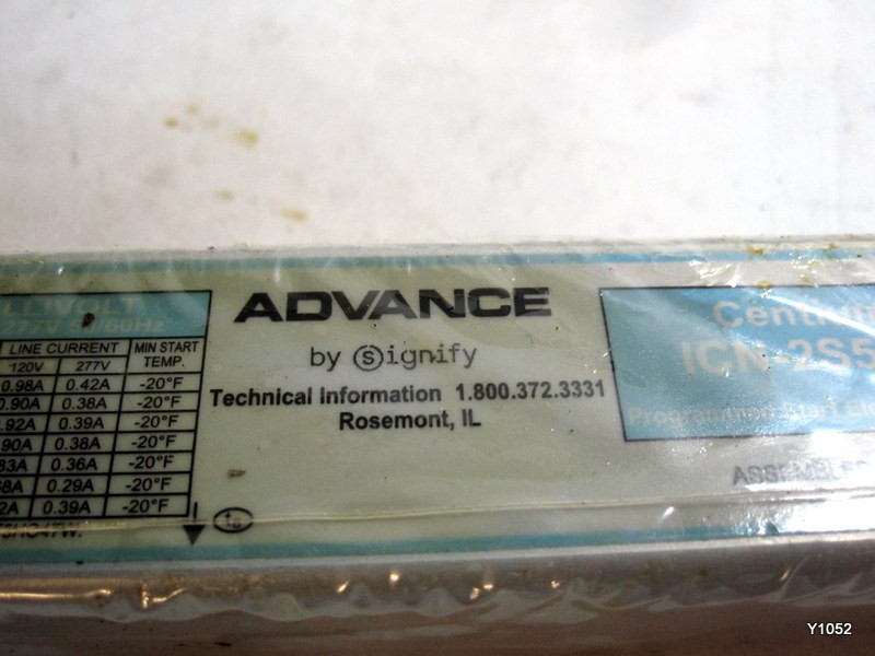 ADVANCE ICN-2S54-T ELECTRONIC BALLAST 120-277V 50/60HZ
