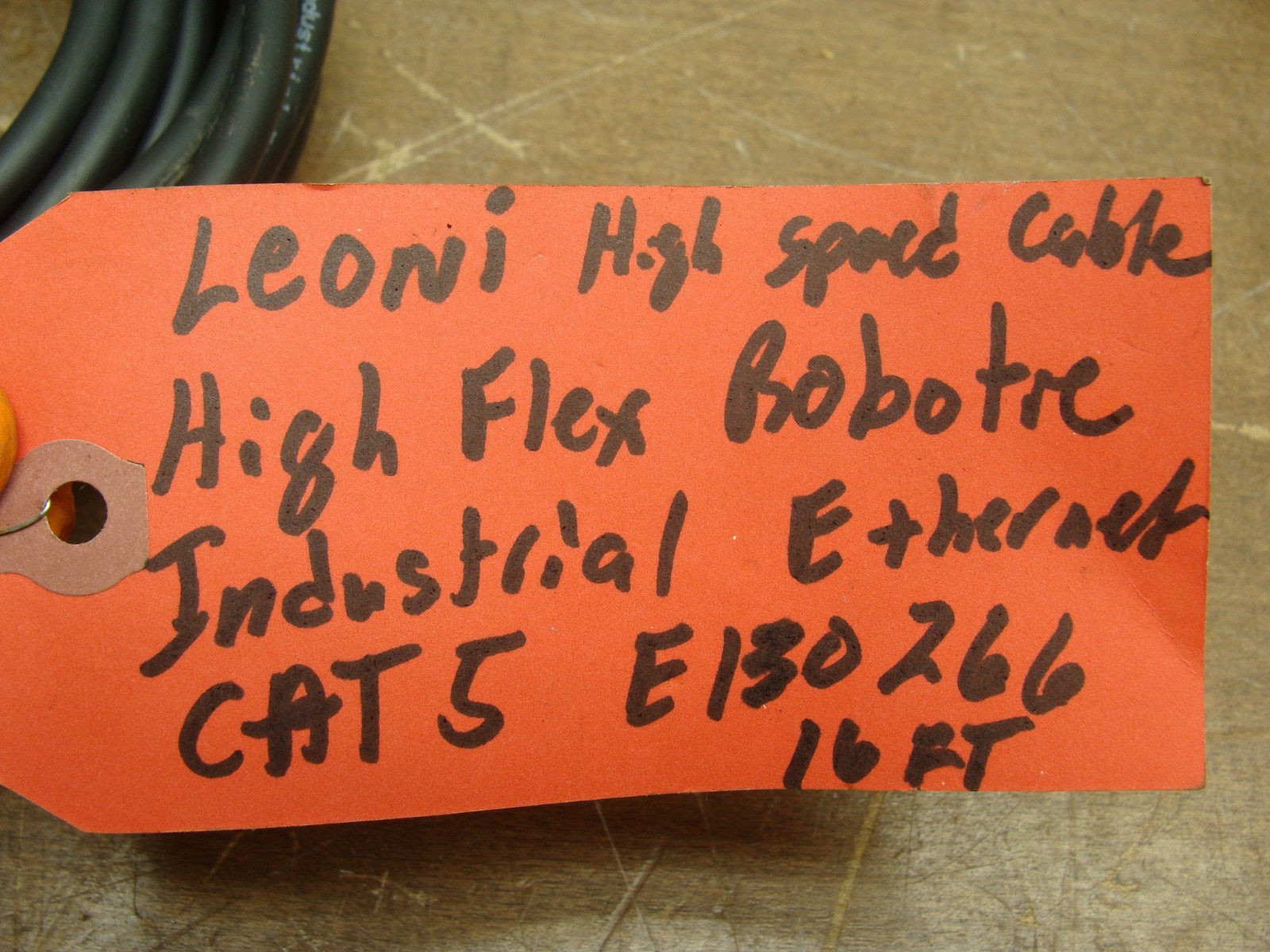 LEONI HIGH SPEED HIGH FLEX ROBOTIC INDUSTRIAL ETHERNET CABLE CAT 5E E130266 16FT