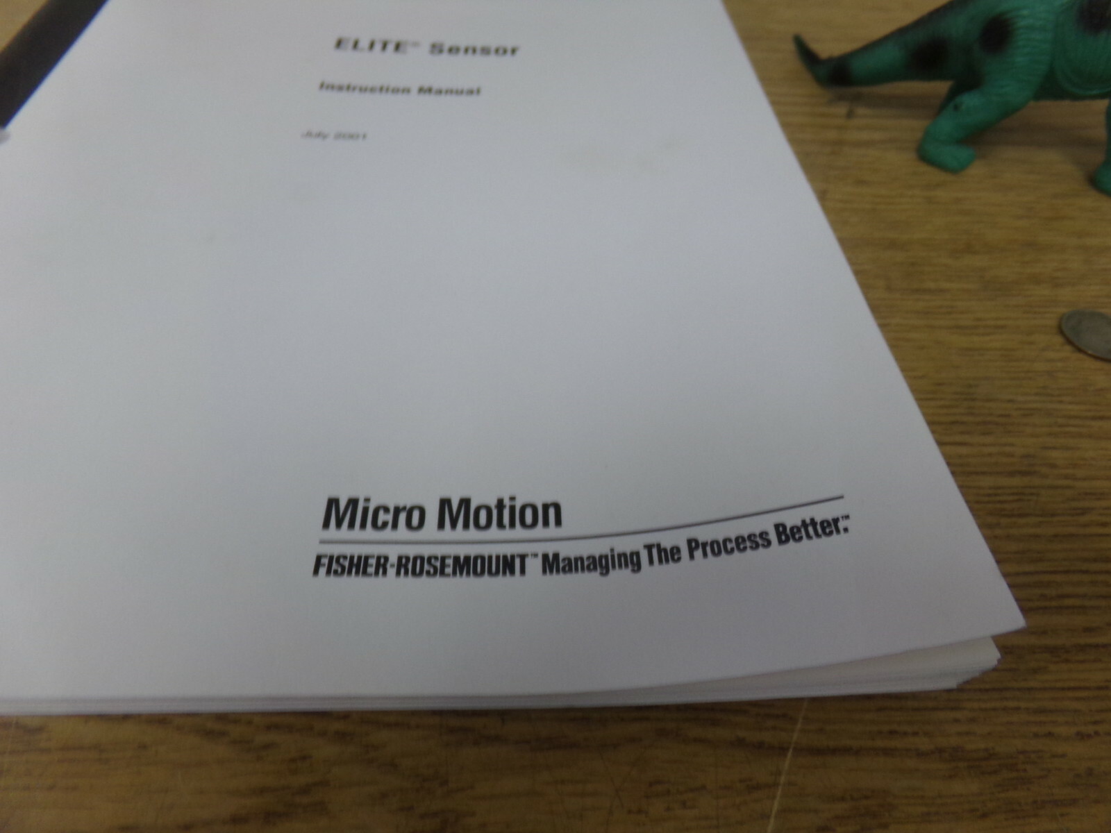 NEW Micro Motion Elite Sensor Instruction Manual July 2001 *FREE SHIPPING*