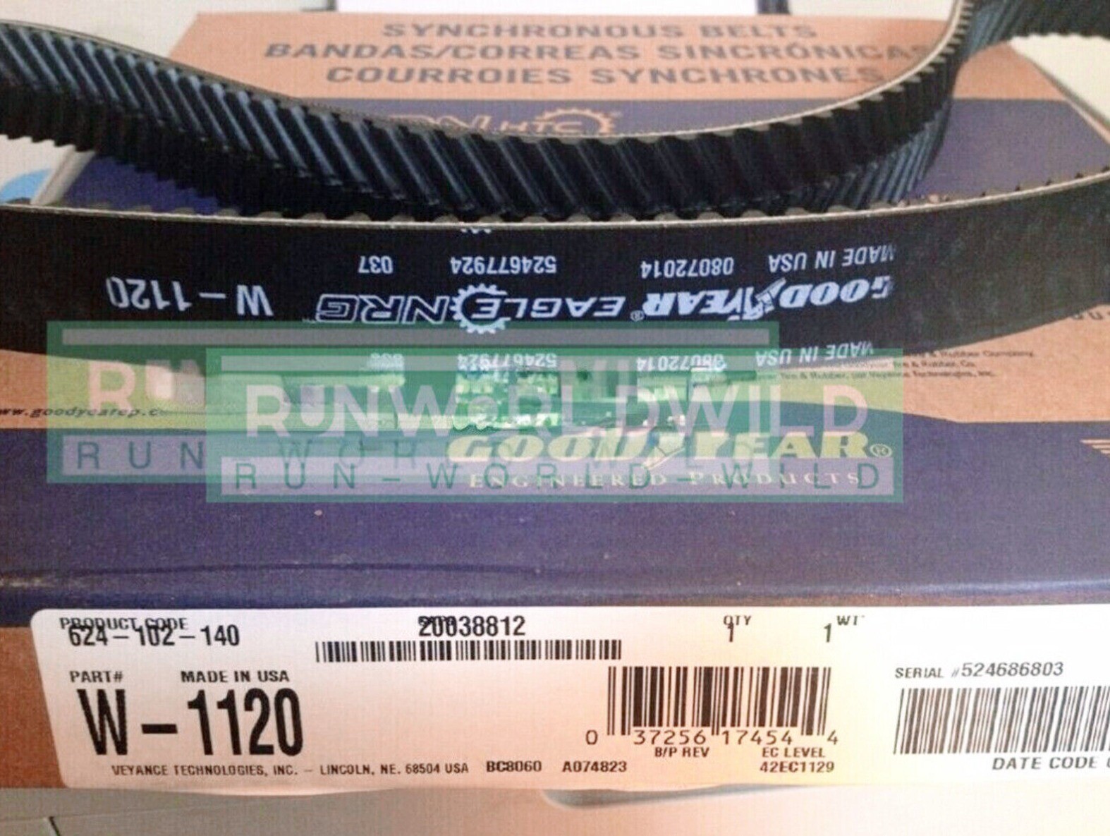 1 of NEW FOR CONTITECH Herringbone tooth synchronous belt W-1120