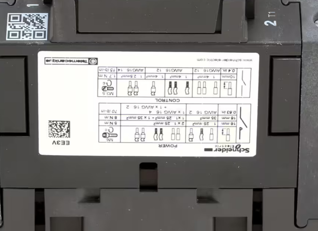 Giles LC1D40A, 2F18403, Contactor, 208V, 60A, 3 Pole, Square-Vat Banked Fryers