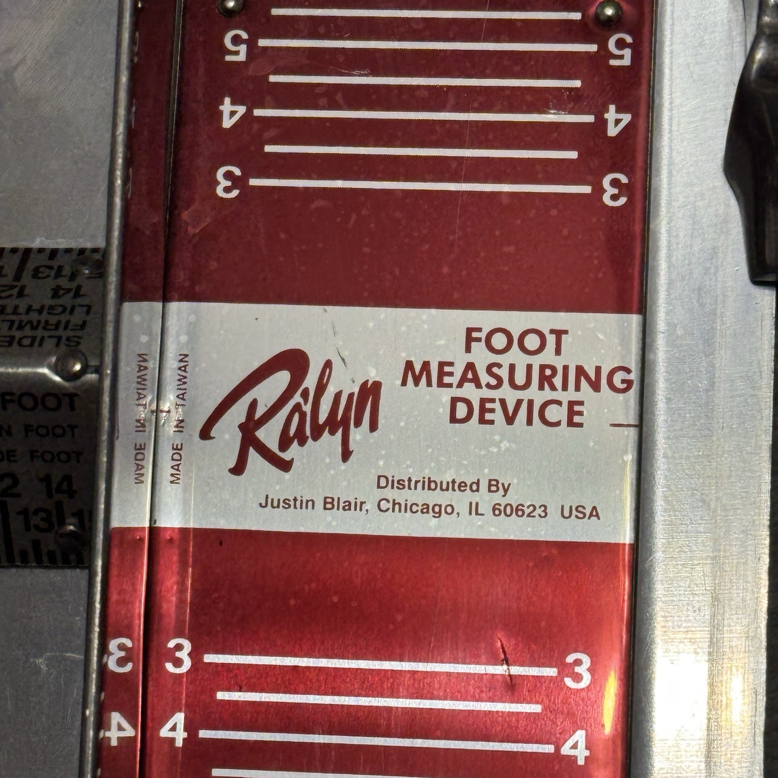 Vintage Ralyn Women’s Shoe Foot Measuring Device Brannock Style Aluminum Sizer