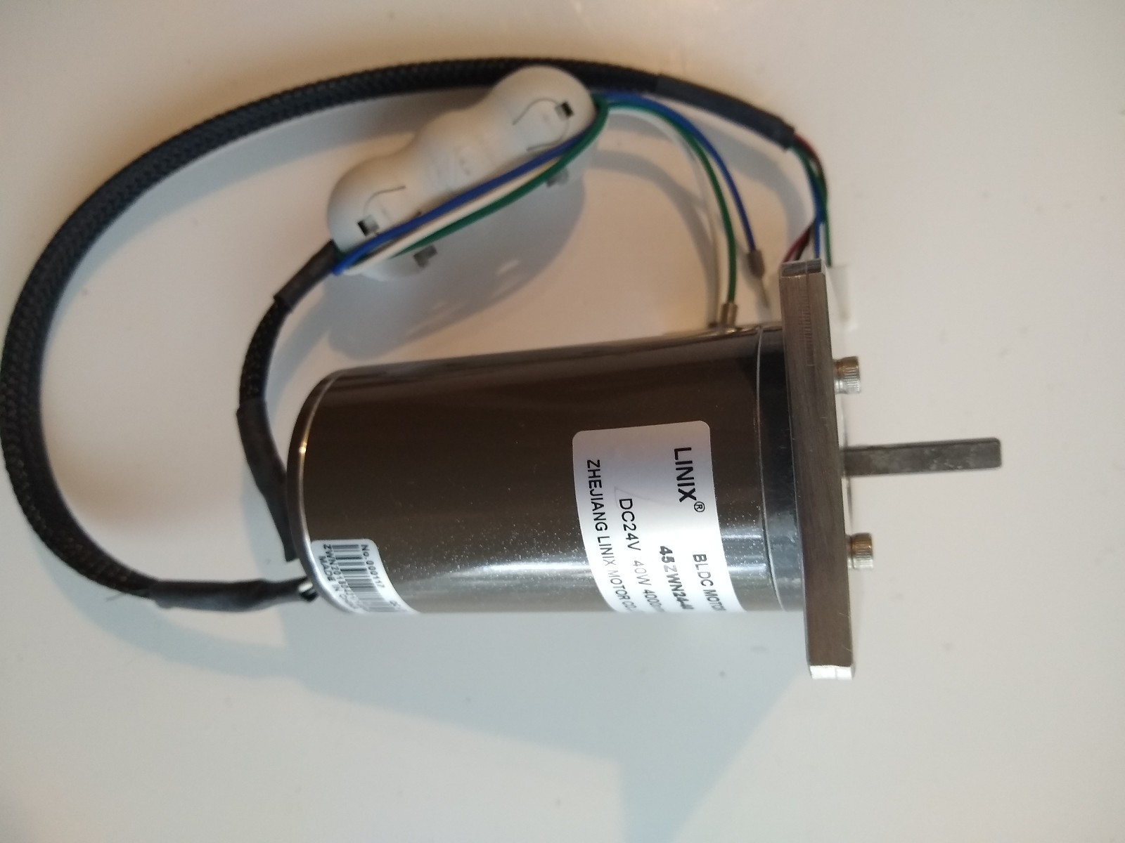 Used LINIX Brushless Motor 45ZWN24-40 DC24V 40W 4000r/min w/ Stand