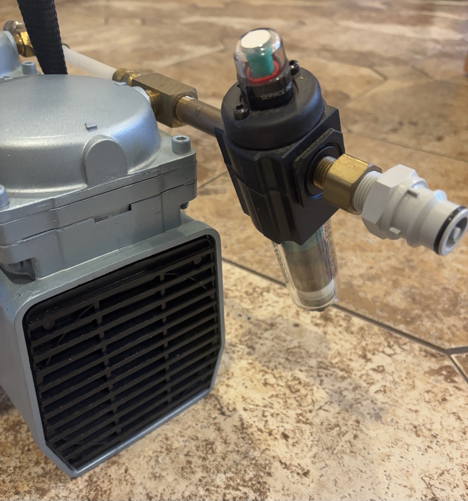 Set of Two-Air Compressor: Gast Model Number : BFB-DAA-P716A-EB