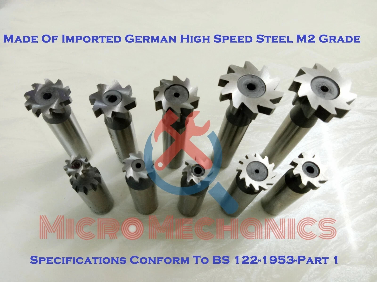 10 Pieces HSS Woodruff Key Cutters Set Made Of German Imported M2 Grade HSS Best